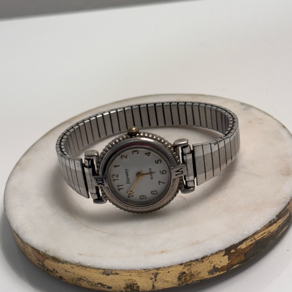 Silver And White Watch